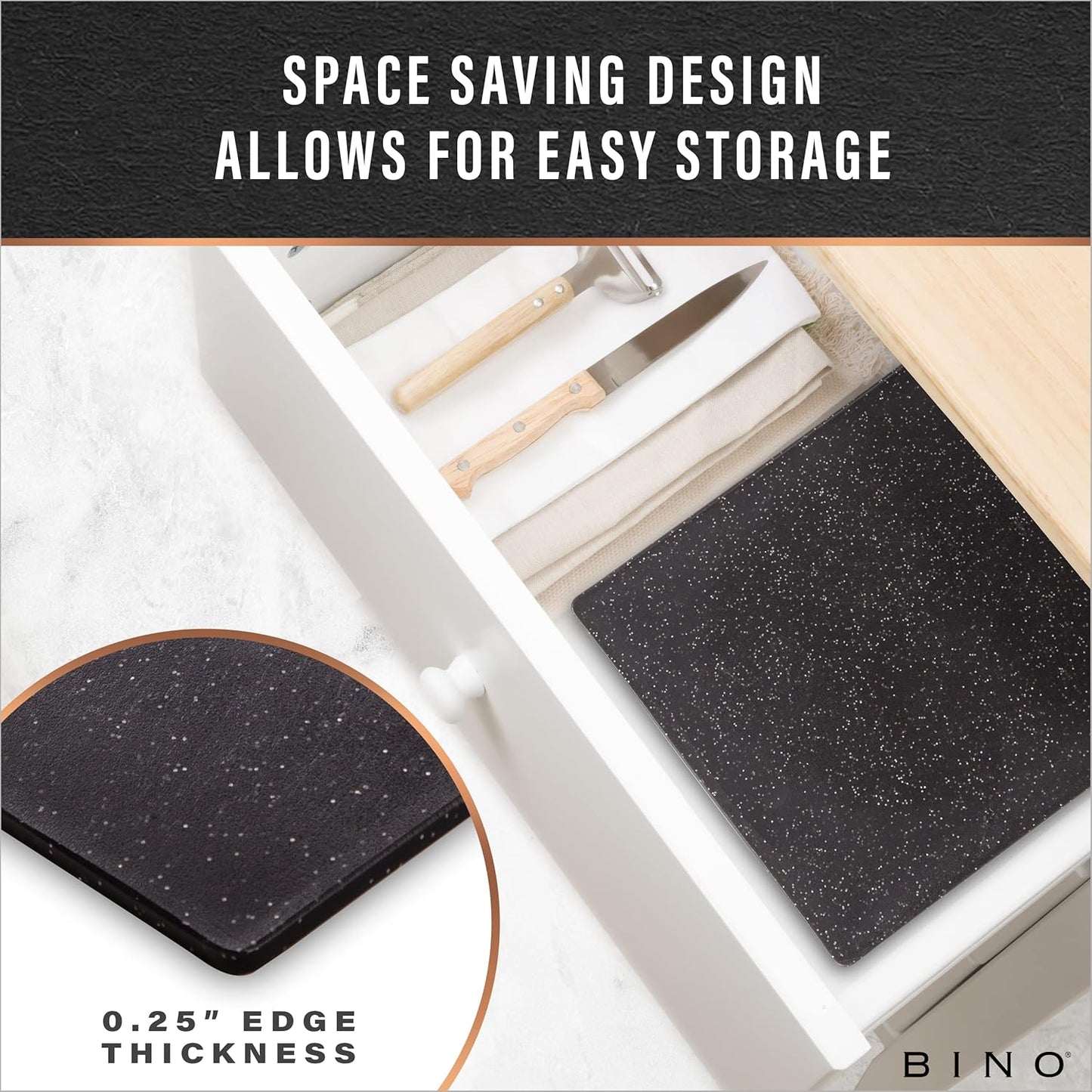 BINO BPA-Free Cutting Board, Durable Large Surface, Dual-Sided, Dishwasher Safe for Kitchen Use