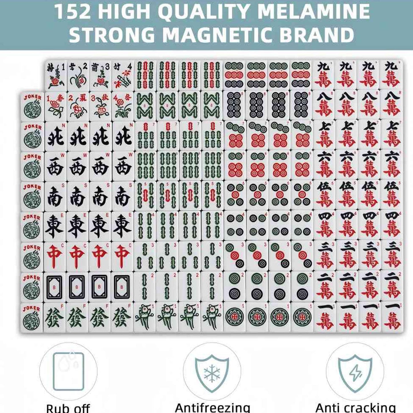 HUANGZHE 2026 Automatic Mahjong Table for Americans/Chinese/Taiwanese/Filipino,Rules - Ultra-Thin Foldable Mahjong Table shuffler Choice of 100,000+ Households, 42mm Tiles Set