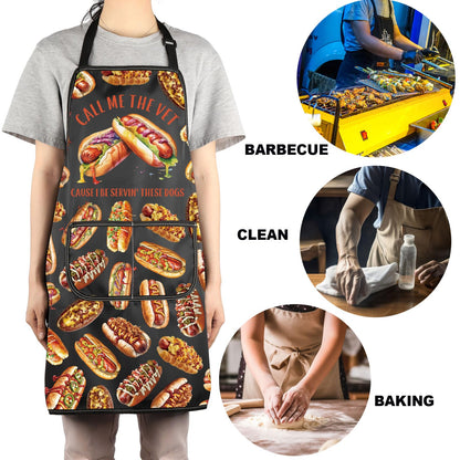 G2TUP Hot Dog Kitchen Apron Hots Dogs Cooking Apron Hots Dogs Maker Gifts Hot Dog Chef Apron Fast Food Lover Gifts (CALL ME THE ap)