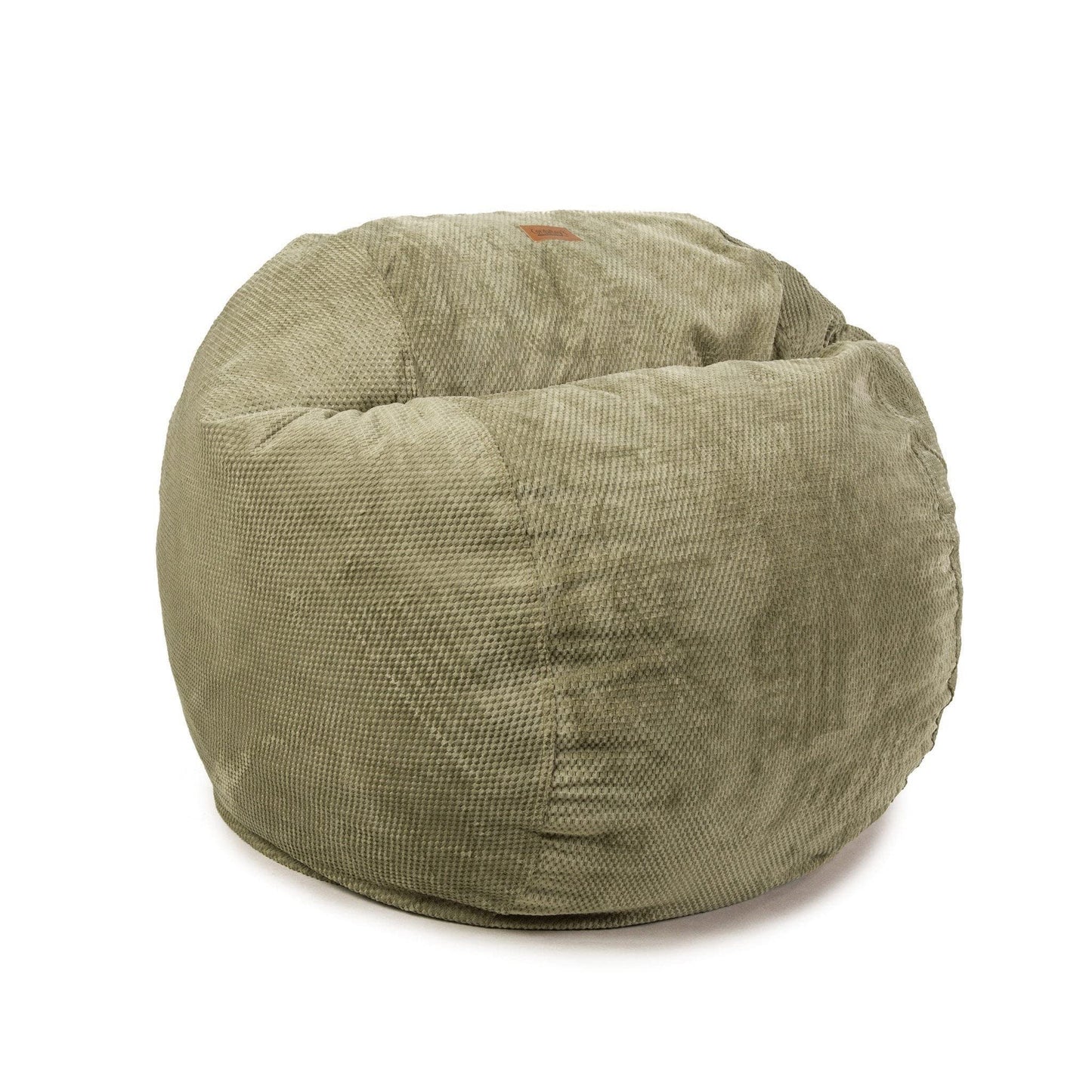 CordaRoy's Chenille Bean Bag Chair, Convertible Chair Folds from Bean Bag to Lounger, As Seen on Shark Tank, Moss - Queen Size
