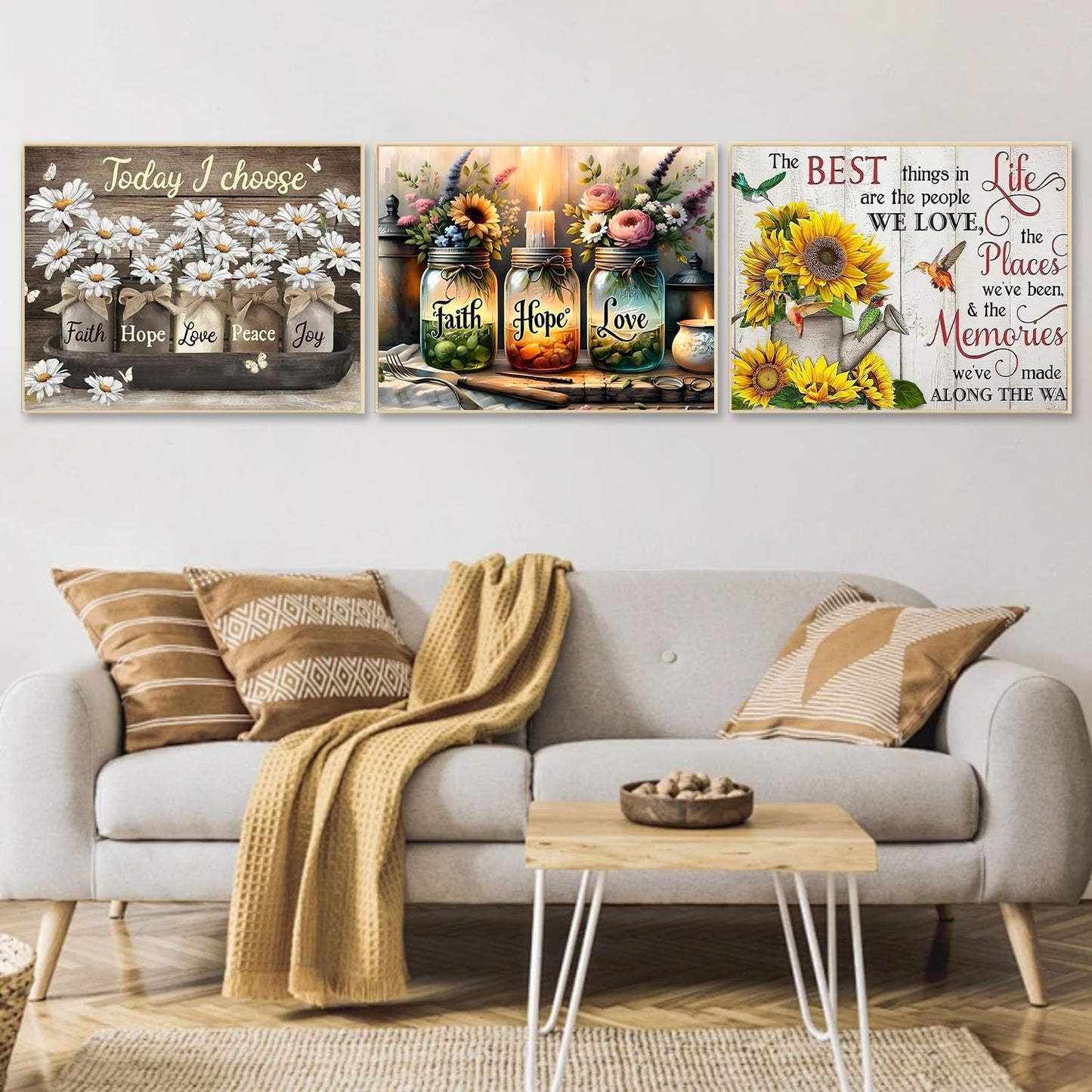 6 Pack Inspirational Diamond Painting Kits for Adults, Diamond Art Kits for Adults, DIY 5D Diamond Painting Kits for Beginners Home Wall Decor 12x16inch