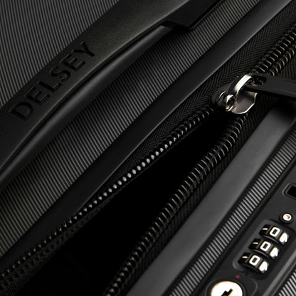DELSEY PARIS Cruise 3.0 Hardside Expandable Luggage with Spinner Wheels, Black, Checked 26 Inch Trunk