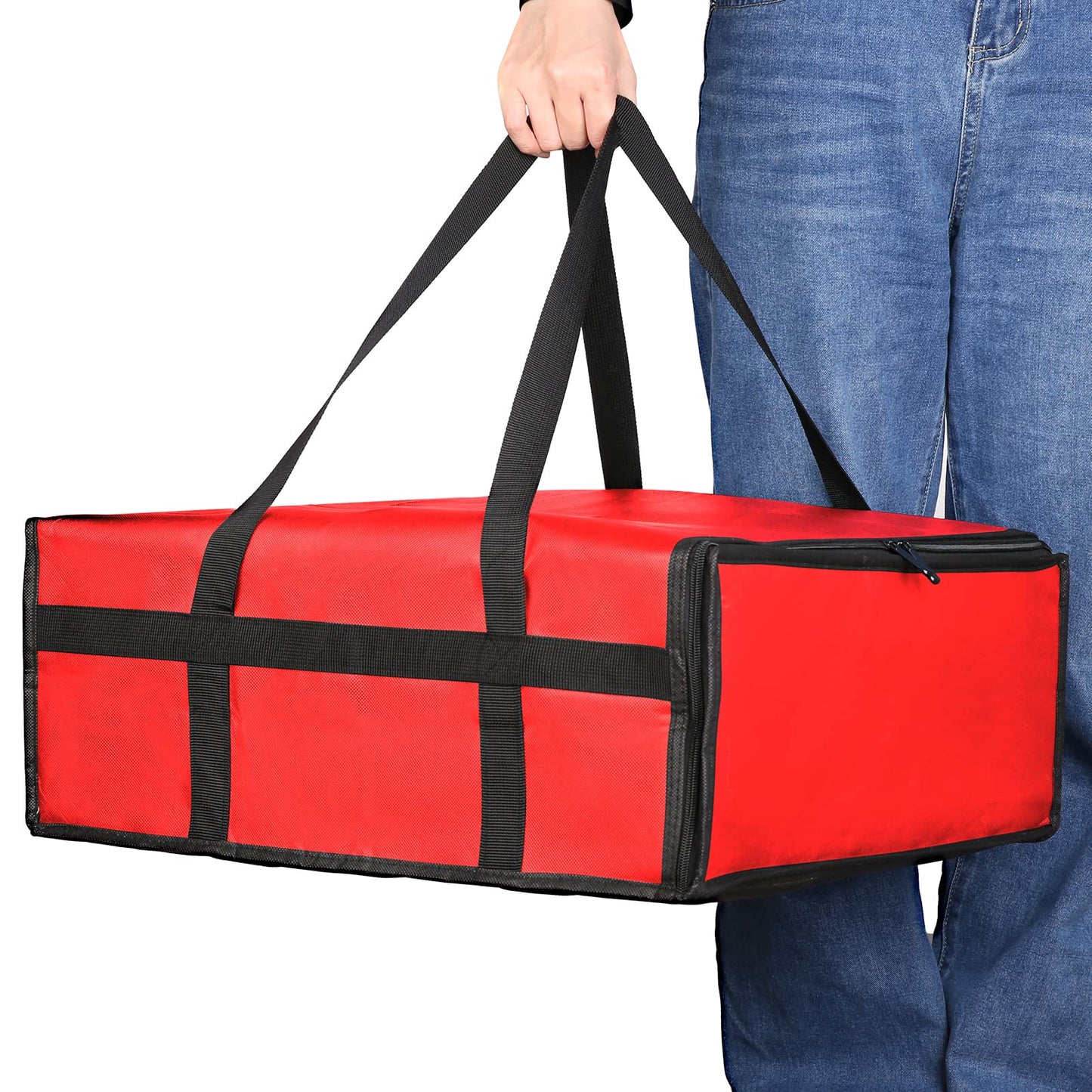 musbus Pizza Carrier Insulated Bags Large for Deliveries, Insulated Pizza Carrier Delivery Bag 20x20 Food Bag for Personal and Professional Use