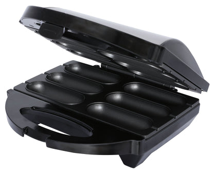 Brentwood TS-601S Non-Stick 6 Mini Corn Dog Maker, Stainless Steel, Silver, 5X10X10