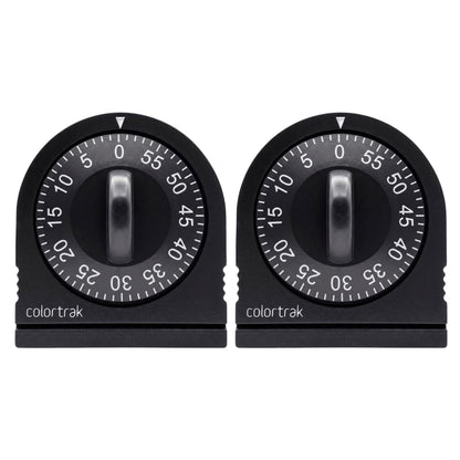 60 Minute Wind Up Timer (2 Pack) Visual Mechanical Timer, from 0 to 60 Minutes, for Kitchen, Hair Color Processing, Tanning Time, Kids' Home and Classroom Activities or Timeouts, Black