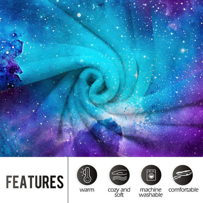 Levens Space Galaxy Blanket Gifts for Kids Adults, 60"x80" Space Blanket Science Fiction Print Birthday Christmas Spaces Themed Gifts for Women Girls Boys, Soft Cozy Flannel Galaxy Room Decor Throw