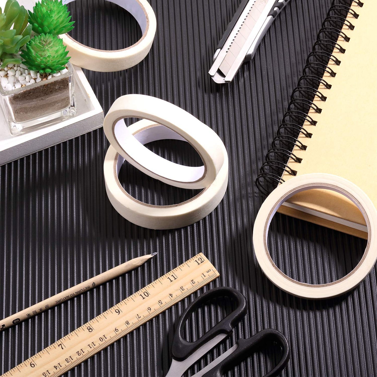 Outus 6 Rolls Diamond Painting Tape Anti-Dirty White Artists Self-Adhesive Art Easy Tear Protective DIY Tape Accessories for Adult 5d Diamond Painting Tool