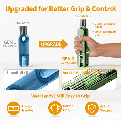 2Pcs 4 in 1 Cup Lid Gap Cleaning Brush Set,Multifunctional Crevice Cleaning Brush for Bottle,Multipurpose Bottle Cleaner with Compact Design Tiny Silicone Cup Holder Cleaner Tool,Kitchen Gadgets