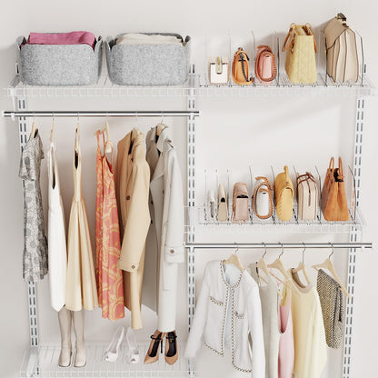 iStoreMaxy Purse Organizer for Closet, Shelf Divider Adjustable Clear Acrylic Handbag Storage, Bag Storage Separators, Keep Handbag & Books Neat and Upright in Bedroom, Office
