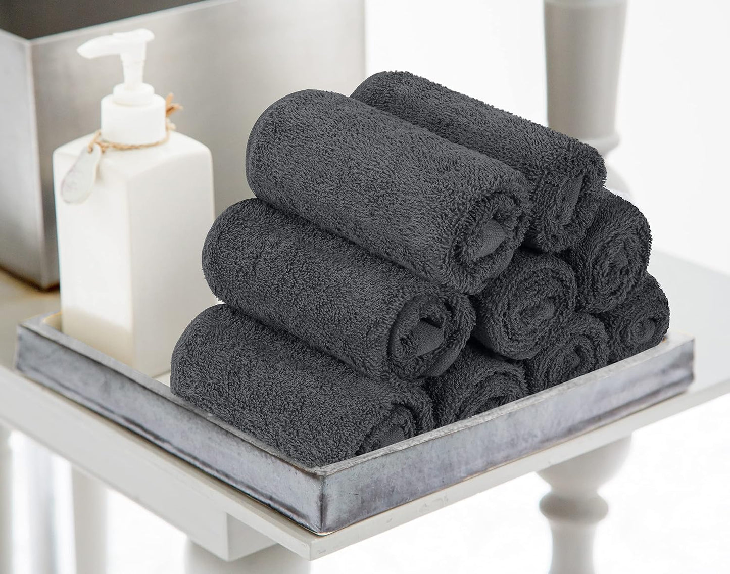 24 Pack Set, 100% Utopia Towels Cotton Washcloths Ring Spun Cotton, Premium Quality Flannel Face Cloths, Highly