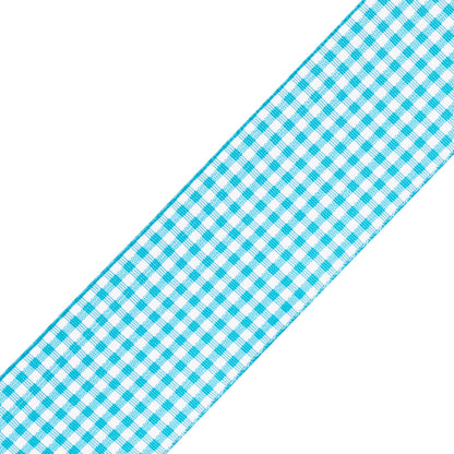 AVANAVA Gingham Ribbon 1-1/2 Inch Plaid Ribbon Polyester Check Woven Ribbon for Crafts, Gifting and Wedding (25 Yards-Roll, Turquoise)