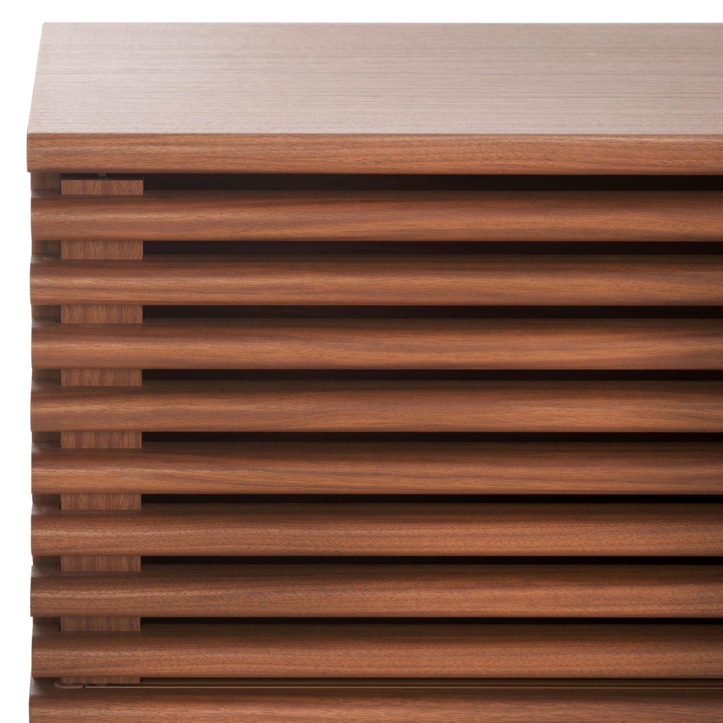 SAFAVIEH Averi TV Stand for up to 65" Flatscreen – Dark Walnut, 2 Sliding Doors with Interior Storage, 2 Open Shelves, Entertainment Media Console (MED9637A)