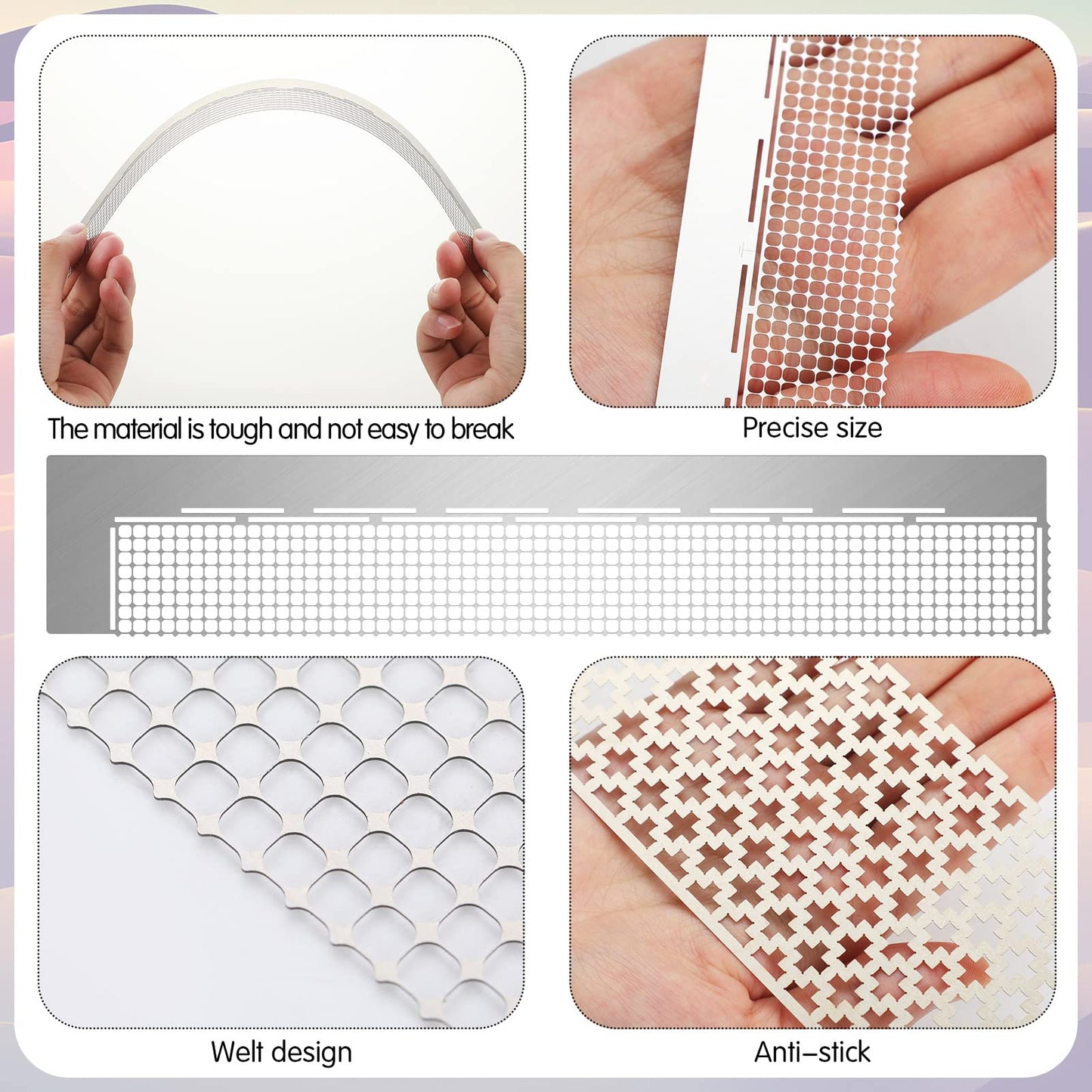 Kosiz 14 Pcs Stainless Steel Diamond Painting Ruler Diamond Mesh Rulers 5d Drawing 216 400 520 599 699 800 1020 Blank Grid Mini Gem Art Kit Adjustment Fix Tool for DIY Art Painting Kits