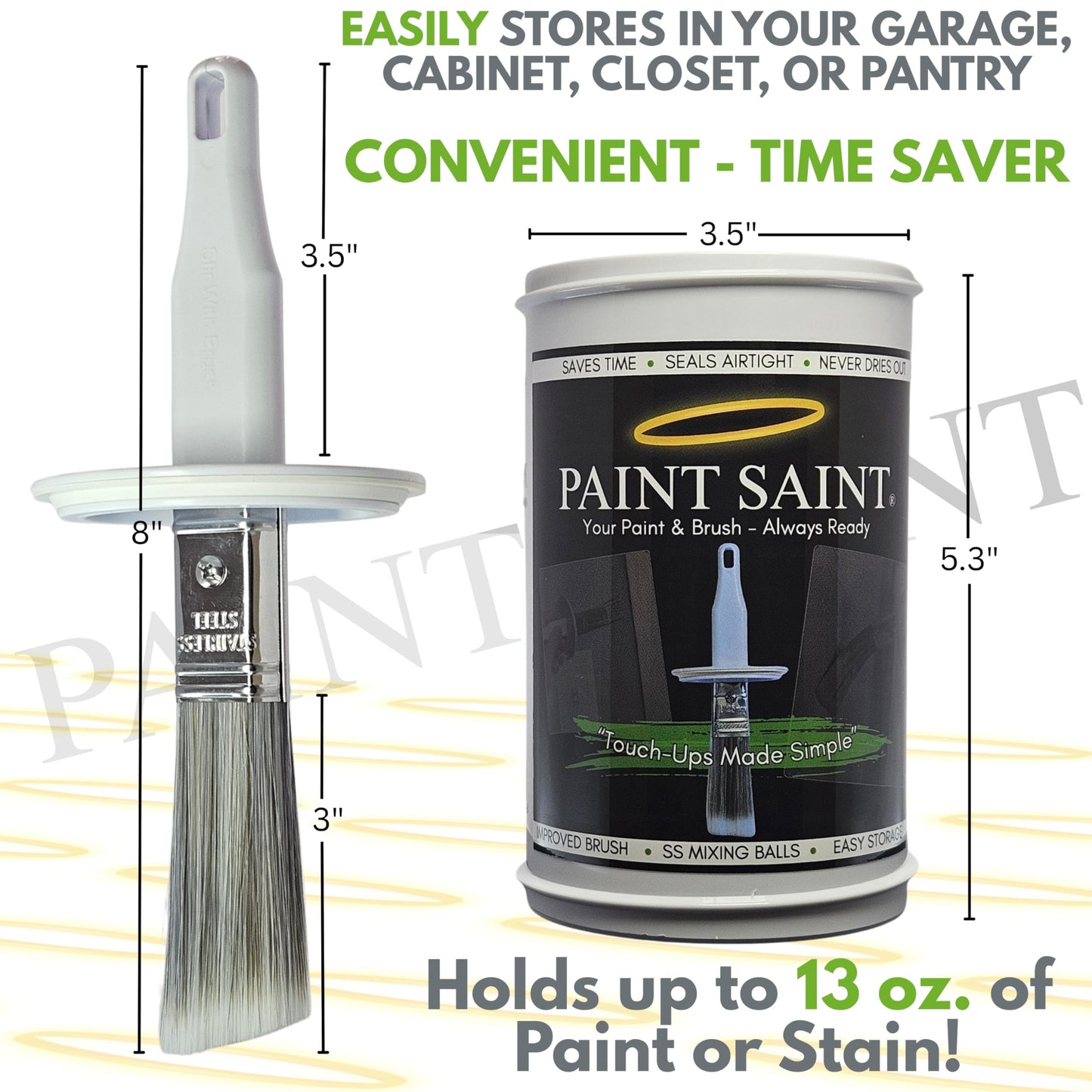 Paint Saint – Airtight Touch Up Paint Container with Built-In Brush | Mess-Free Paint Storage | Quick, Satisfying Touch Ups | Perfect for Homeowners, DIY & Property Managers
