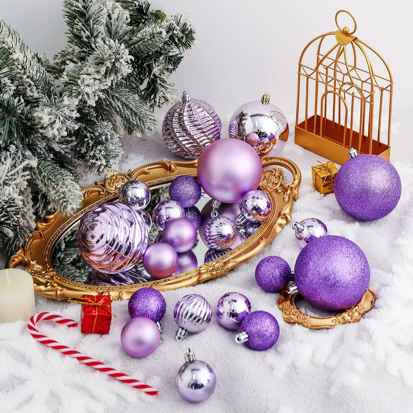 XmasExp 16ct Christmas Balls Ornaments, Shatterproof Large Hanging Balls for Holiday Decorations
