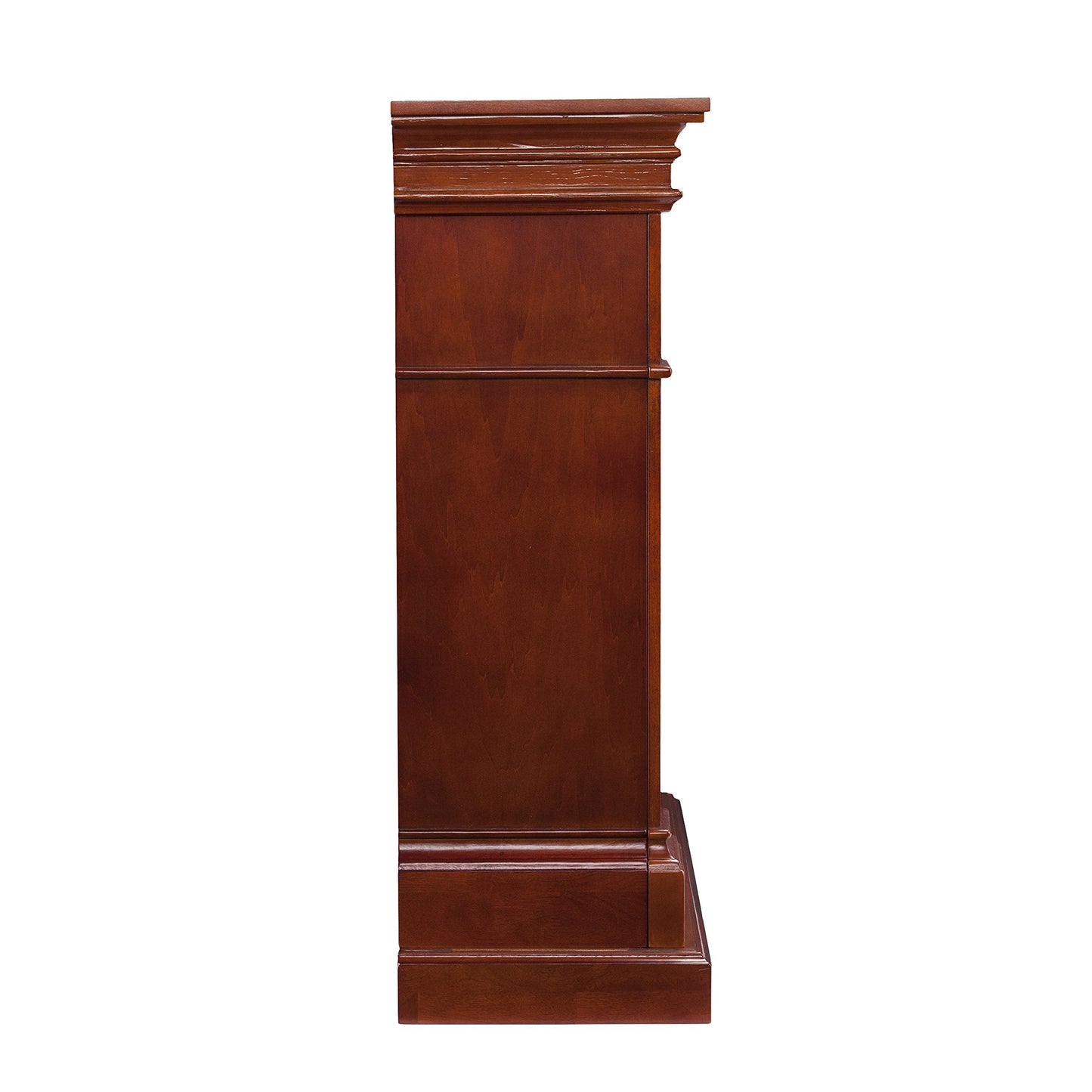 SEI Furniture - Sicilian Harvest Electric Fireplace - Mahogany - Transitional Design, Brown Glass and Wood - Ideal for Living Room, Bedroom (FE9277)