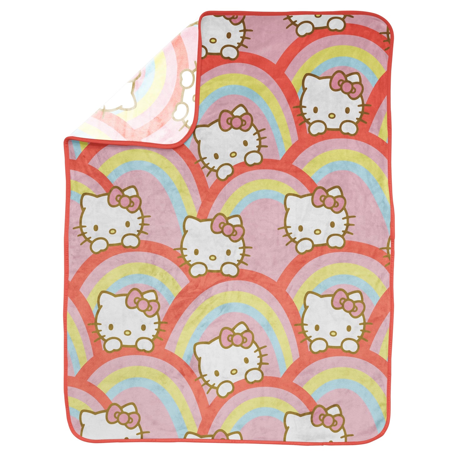 Jay Franco Plush Throw Blanket – Soft & Comfy Throw for Couch or Bed – Cozy Home Décor for Living Room & Bedroom, Multi - Hello Kitty, 46x60 - Throw Blanket