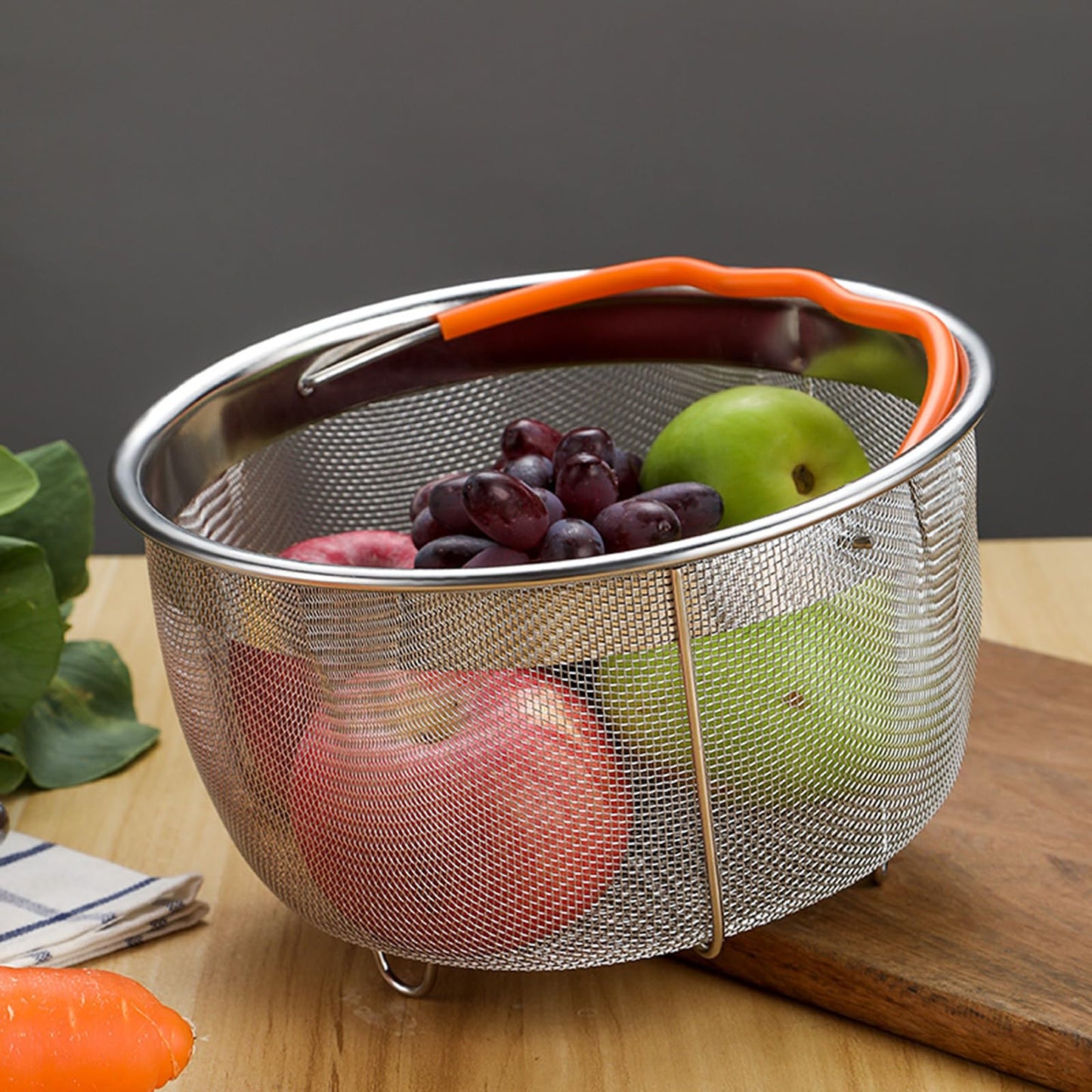 ICEICE Steamer Basket for Instant Pot Accessories 6 & 8 Qt - Stainless Steel Mesh Strainer Insert - Vegetable Steamer for Cooking Broccoli, Eggs, Pasta - Fits All Pressure Cooker Pots - Silver