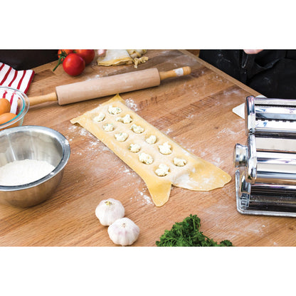 Fante’s Jumbo Ravioli Maker, Fluted 2.5-Inch Square Shape, For Homemade Pasta, Everyday Meals, Entertaining, And Holidays