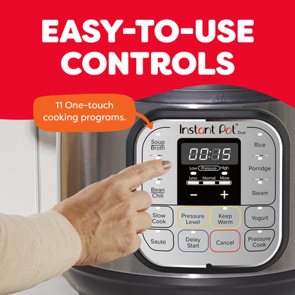Instant Pot Duo 7-in-1 Mini Electric Pressure Cooker, Slow Rice Cooker, Steamer, Sauté, Yogurt Maker, Warmer & Sterilizer, Includes Free App with over 1900 Recipes, Stainless Steel, 3 Quart