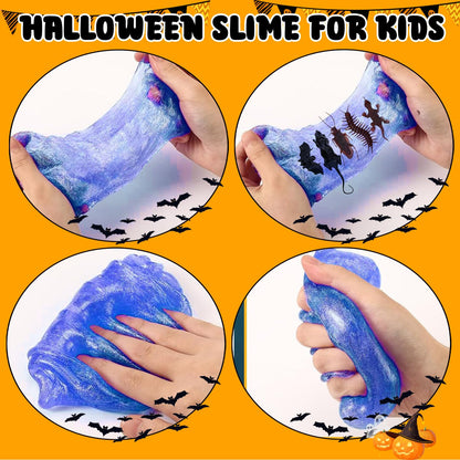 NAISEN 194PCS Halloween Party Favors For Kids, Witch Hat Shaped Halloween Goodie Bag Stuffers 18 Pack With Fun Slime Halloween Toys Bulk, Non Candy Treats for Kids Classroom Prizes