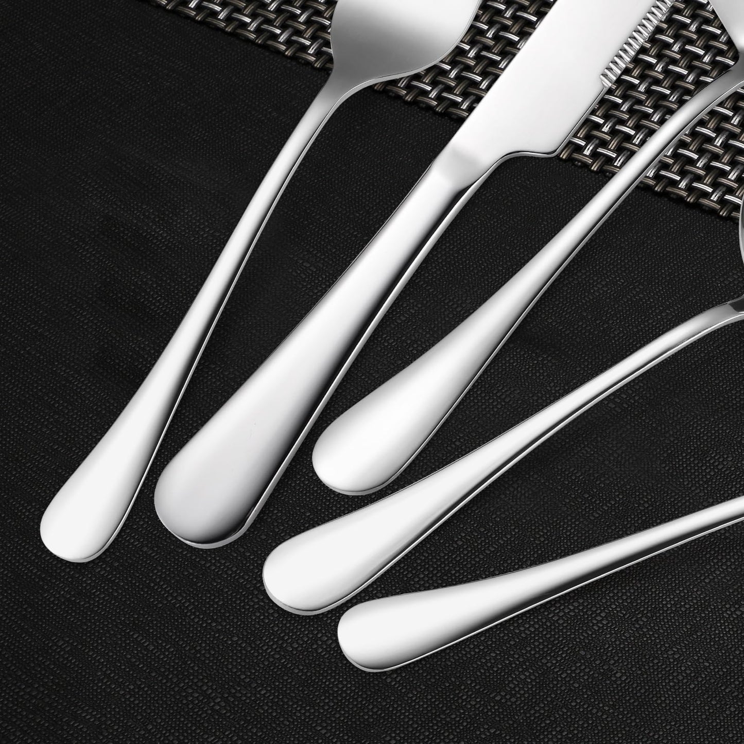A · HOUSEWARE Serving Utensils 7 Pieces Stainless Steel Flatware include Cake Knife Server Large Spoon Spatula Big Fork Pefect For Festival Parties Buffet Catering Silverware