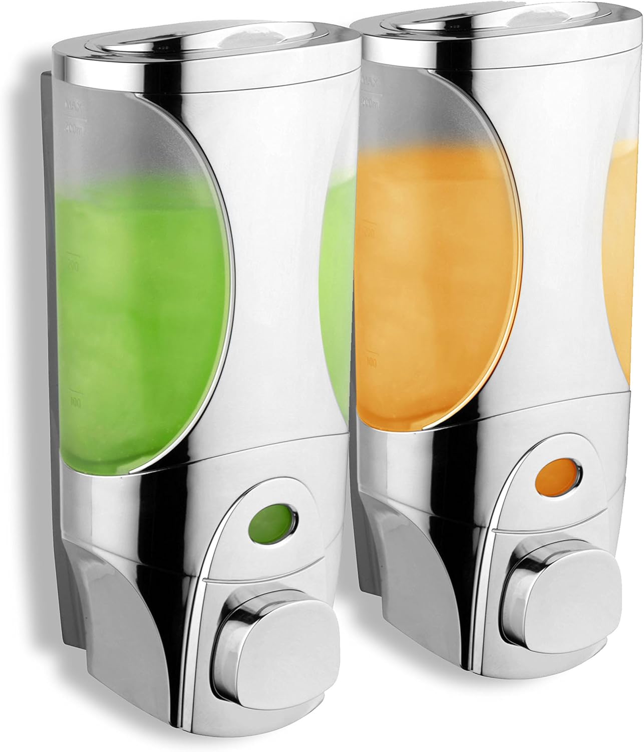 HotelSpa Curves Luxury Shower Dispenser System, Soap/Shampoo/Lotion, Modular Design (Pack of 2)