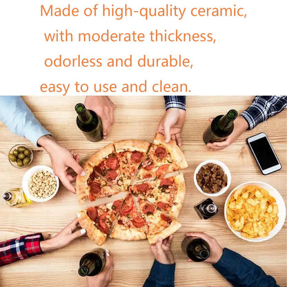 Heavy 20“ Round Ceramic Pizza Stone for BGE, Big Green Egg XL, Kamado Joe Big Joe 24-inch Charcoal Grill and others Smokers