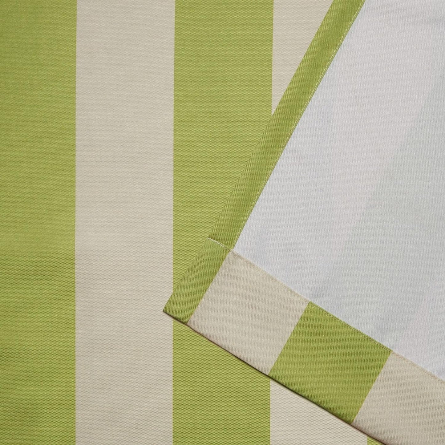 Exclusive Home Canopy Stripe Grommet Top Curtain Panel - 54"x108", Kiwi/Sand, Set of 2