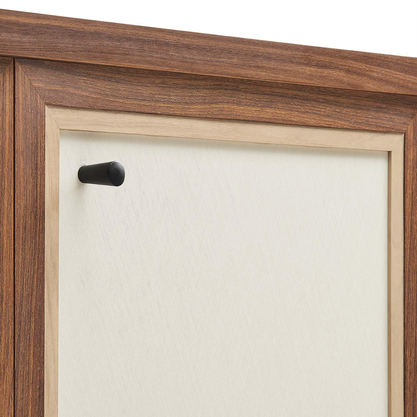 Modway Capri 33 Inch Sideboard Walnut, Hallway or Entryway Storage Cabinet with Doors, Mid-Century Modern Buffet Table or Credenza for Living or Dining Room