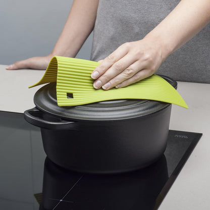 Zeal Silicone Heat Resistant Non-Slip Trivet, Size 5-22 Centimeters, Lime Green