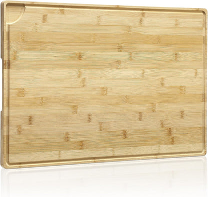 24 16 GarveeHome x in Bamboo Cutting Board, Large Kitchen Chopping Board with Juicy Groove, Wooden Butcher Block