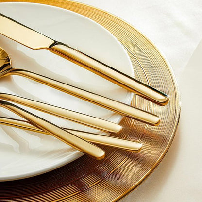 KINGSTONE 20-Piece Gold Silverware Set | 18/10 Stainless Steel, Mirror Polished, Dishwasher Safe for Home & Events