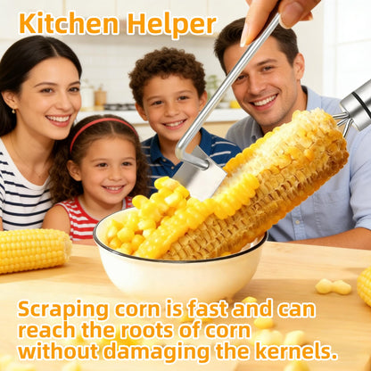 2PCS Corn Peeler, 2026 New Upgrade Corn Cob Peeler Stripper Cutter Remover,Stainless Steel Corn Stripping Tool for Corn on the Cob for Home Kitchen, Restaurant, Picnic