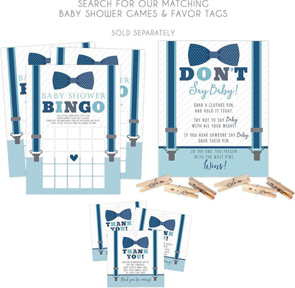Your Main Event Prints Boy Baby Shower Invitations, 20 with Envelopes & Diaper Raffle Cards, Little Man, Sprinkle