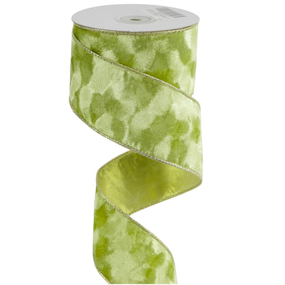 MEEDEE 2.5 inch Moss Green and Gold Velvet Ribbon 10 Yards Roll Two Tone Thick Wired Ribbon for Christmas Tree, Gift Wrapping, Velvet Bow, Wreaths, Crafts Supply, Seasonal Decorations