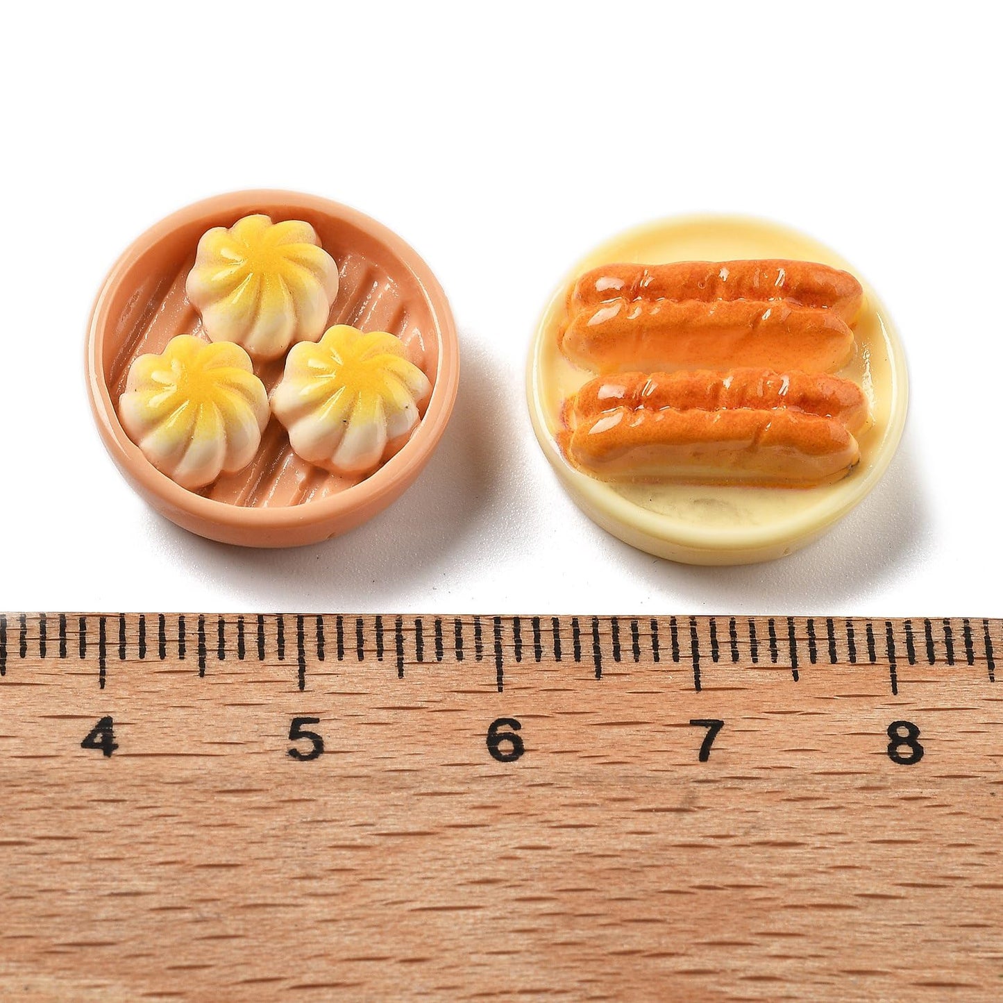 LiQunSweet 100 pcs Lovely Food Theme Resin Cabochons Bread Egg Corn Cake Biscuit Cookies Dumplings Breakfast No Hole Beads for DIY Jewelry Embellishment Craft Phone Bag Shoes