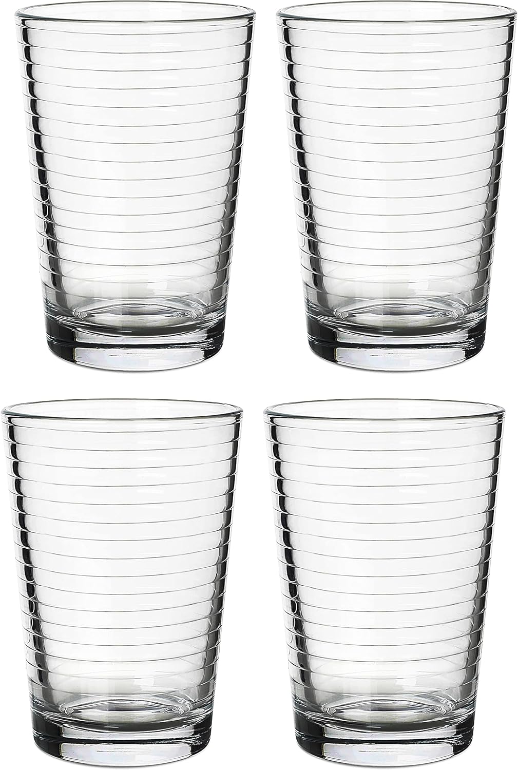 Juice Glasses Set of 4, 7 oz. Durable Drinking Tumblers for Soda, Water, Milk, and Spirits, Dishwasher Safe