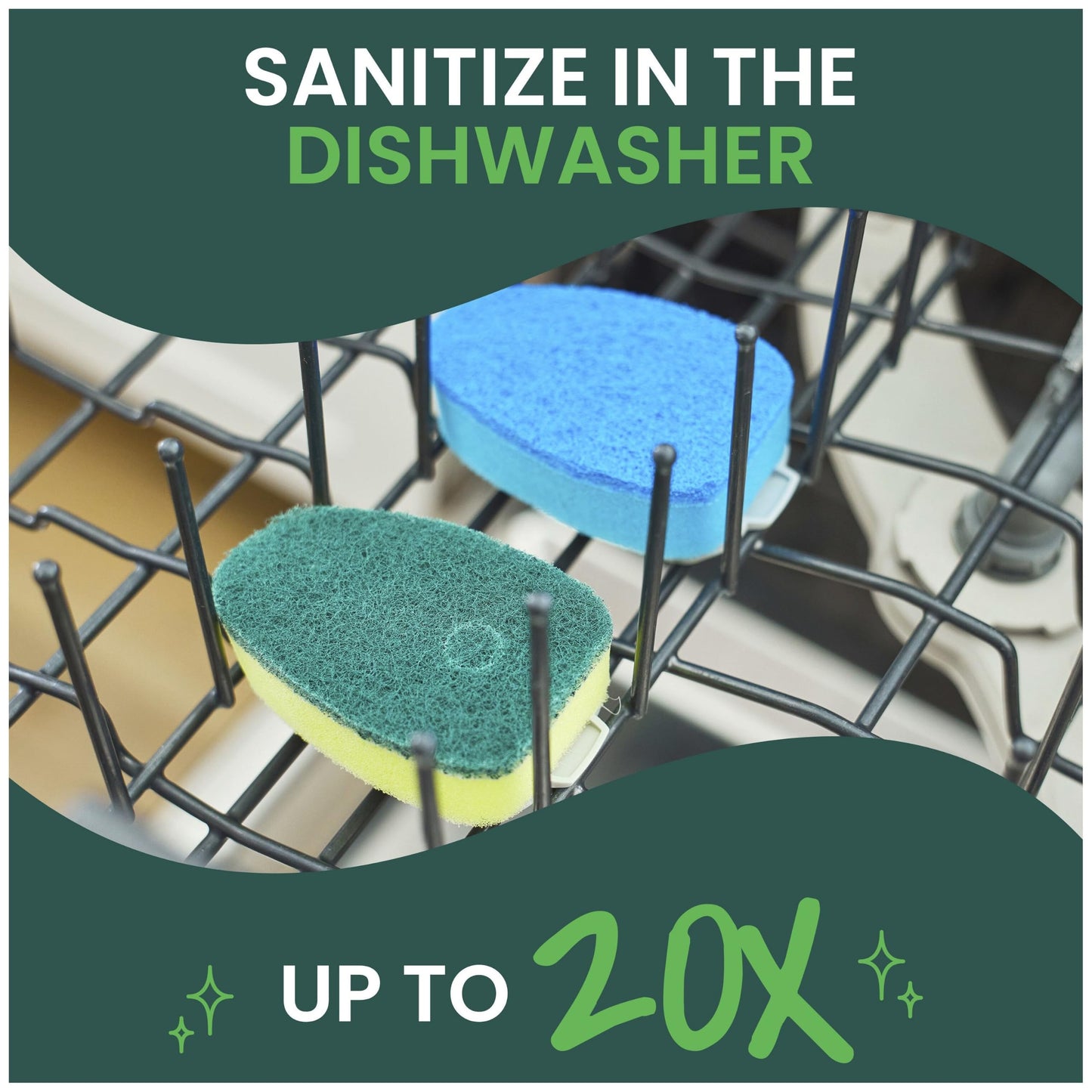 Scotch-Brite Heavy Duty Dishwand Kit, Includes 1 Wand & 7 Refill Pads, Keep Hands Out of the Mess