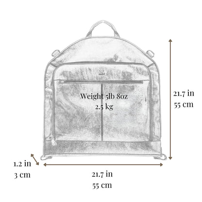 Time Resistance Leather Garment Bag - Slim Carry-On Suit Carrier for Dress Protection (Brown)