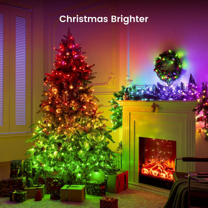 200 66FT YEELIGHT Smart Christmas Lights, LED Color Changing String Lights with Remote & Bluetooth Connected, RGB LED