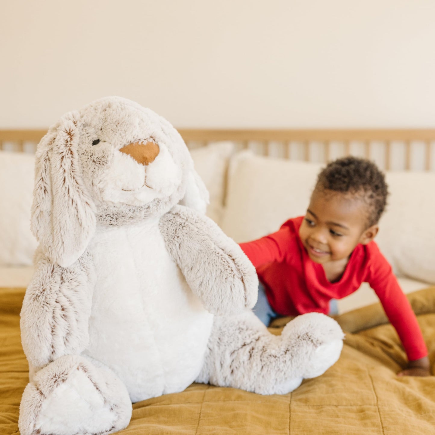Melissa & Doug Jumbo Burrow Bunny Lop-Eared Rabbit Stuffed Plush Animal (21 Inches Tall)