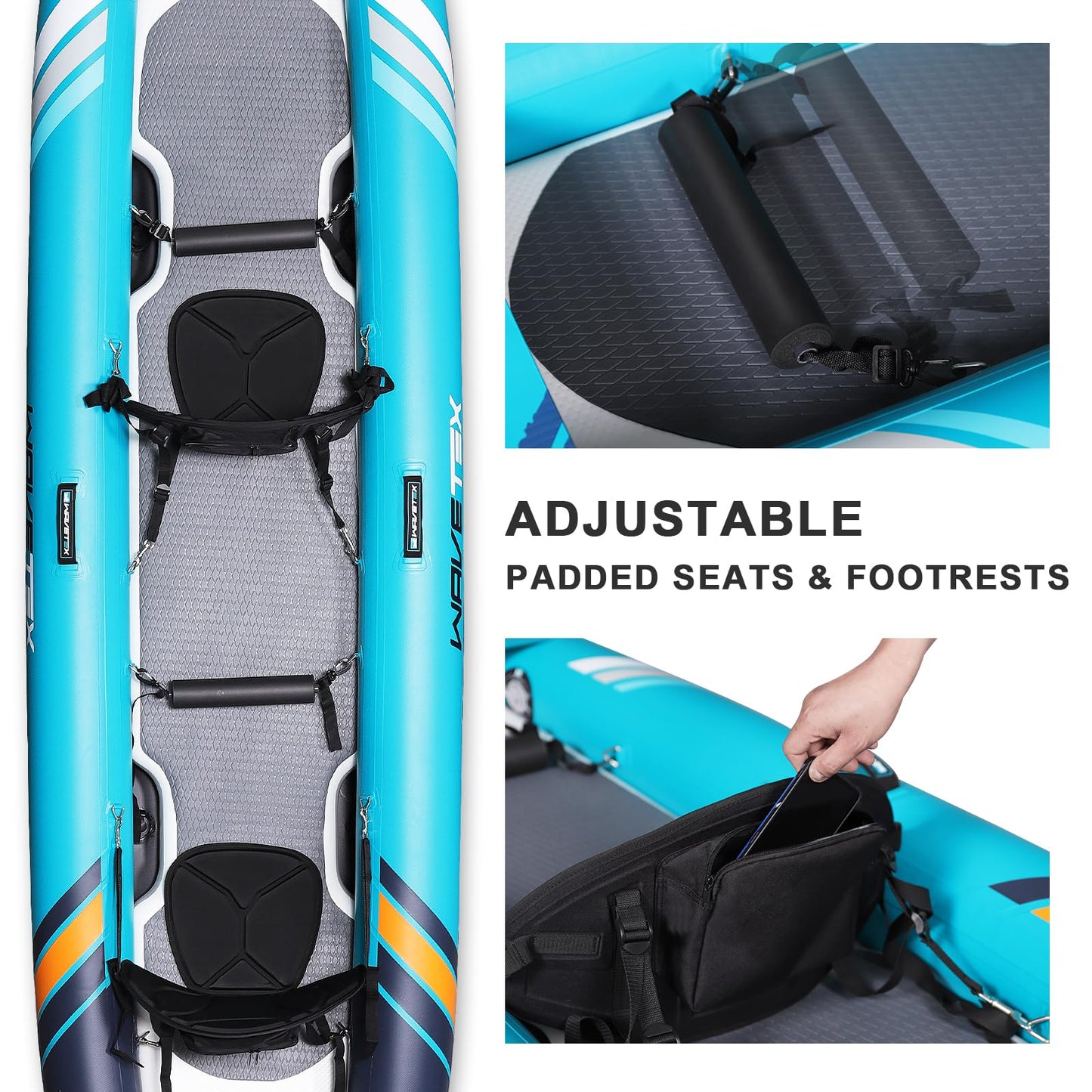 ANNTU Inflatable Kayak 2 Person, Lightweight and Durable Tandem Kayak, Blow Up Kayaks for Adults - Unleash the Joy of Tandem Paddling on Rivers, Lakes and Coastal Waters