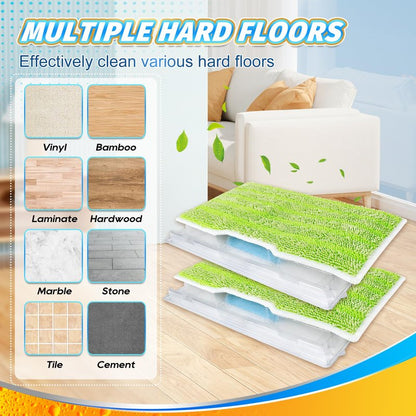 Reusable Vac Mop Replacement Pads Refills Compatible with Shark Vac Mop VM252 VM200 VC205 VM250 Wet and Dry Mop Pads Vacuum Mopping Pad Refill for Hardwood Floor Cleaning, 6 Pack