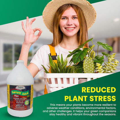 1 Medina Garrett Juice Plus -Liquid Plant Food & Fertilizer for Houseplants, Lawn, & Garden | Foliar Solution & Growth