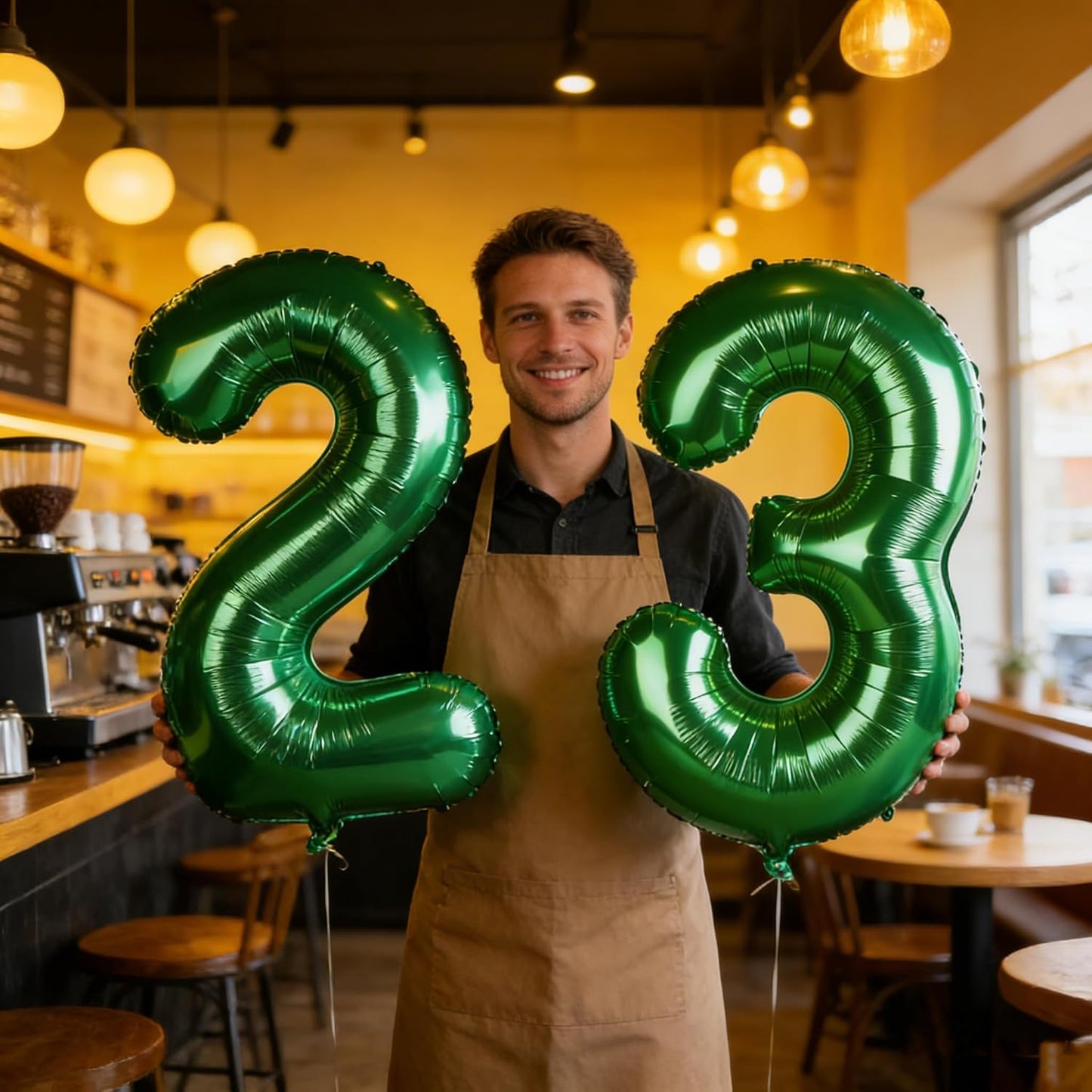 Big 40-Inch Dark Green Number 23 Balloon by [Brand Name] | Perfect for 23rd Birthday & Graduation Celebrations