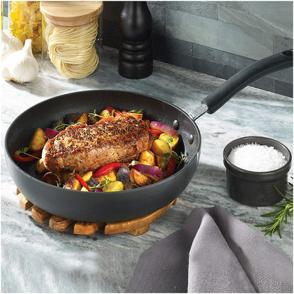 T-Fal Ultimate Hard Anodized Nonstick Fry Pan Set 2 Piece, 8, 10 Inch, Oven Broiler Safe 400F, Kitchen, Cookware, Pots and Pans Set Non Stick, Frying Pans, Dishwasher Safe, Onyx