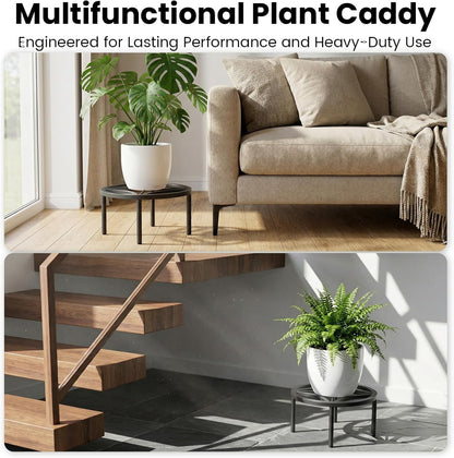 2-Pack Use(11.81" TOSKING Plant Stands - Heavy Duty Low Plant Stand, No Assembly Required Risers for Potted Plants