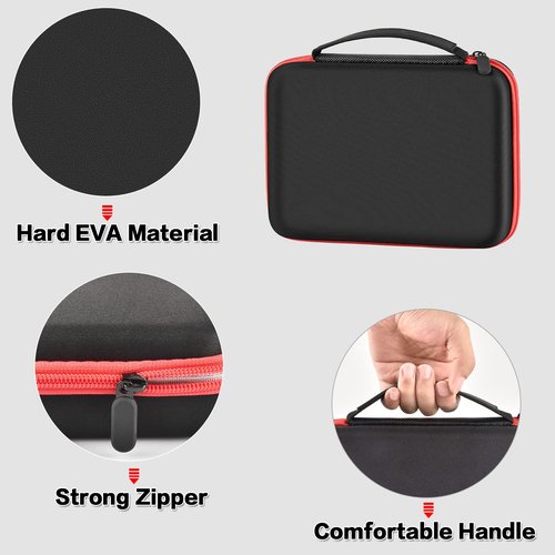 Comecase Hard Carrying Case Compatible with Bakugan Figures, Storage Organizer Box with 15 Foam Slots and Mesh Pocket for 60+ Cards, Travel Holder for Kids Toys (Case Only)- Black