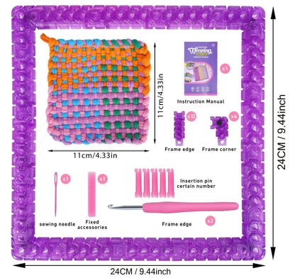 BLISSIQUEE Weaving Loom for Kids 288 Loops 12 Colors Potholder Weaving Loom Knitting Arts and Crafts Kit for Kids Beginners Pot Holder DIY Project Ages 6 7 8 10 12 13 Years Old